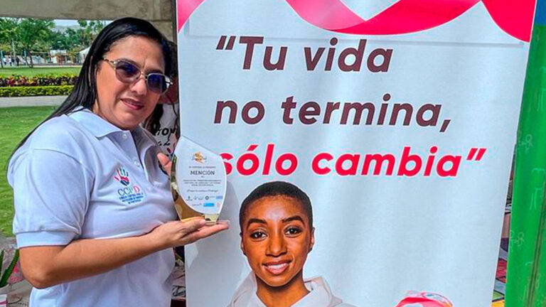 Melina, una mujer migrante venezolana de 54 años.