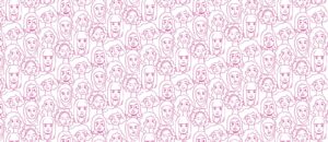 Rostros de mujeres en dibujos