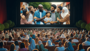Personas viendo una película